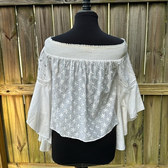 Ramy Brook off shoulder bell sleeve top, size small - Picture 5 of 8